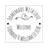 Homemade met Love Welcome | Weddenschap Rubberstempel (Afrduk)