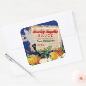 Homemade Mexicaanse salsa personalized canning Vierkante Sticker (Envelop)