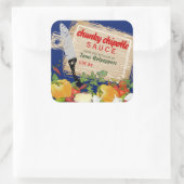 Homemade Mexicaanse salsa personalized canning Vierkante Sticker (Tas)