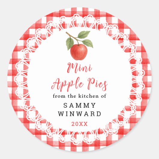 Homemade Mini Apple Pies Label (Voorkant)