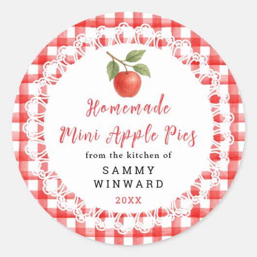 Homemade Mini Apple Pies Label (Voorkant)