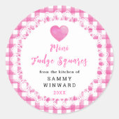 Homemade Mini Fudge Squares Label (Voorkant)