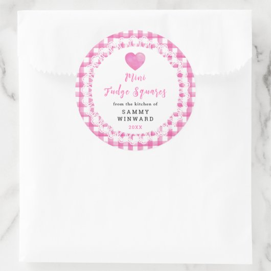 Homemade Mini Fudge Squares Label (Tas)