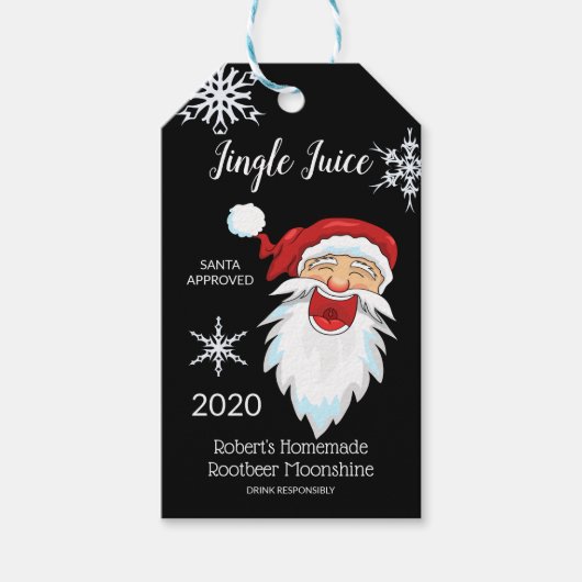 Homemade Moonshine Personalized Holiday Cadeaulabel (Voorkant)