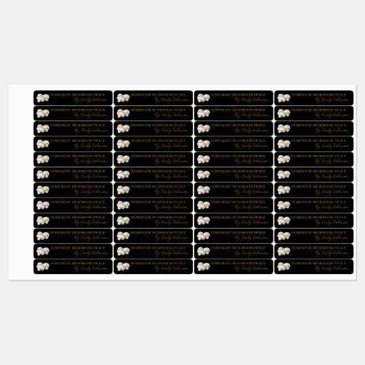 Homemade Mushroom Pickle Thin Label (Vel)