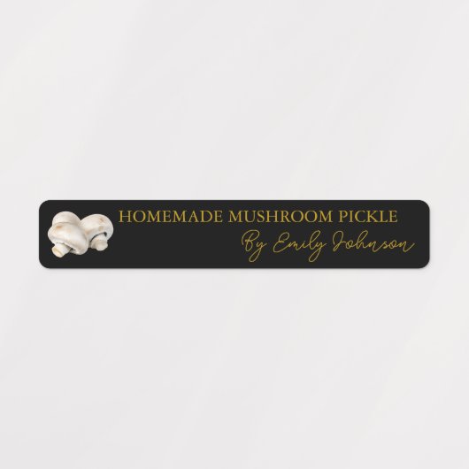 Homemade Mushroom Pickle Thin Label (Design 2)