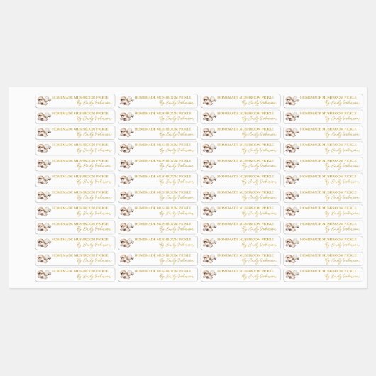 Homemade Mushroom Pickle Thin Label (Vel)