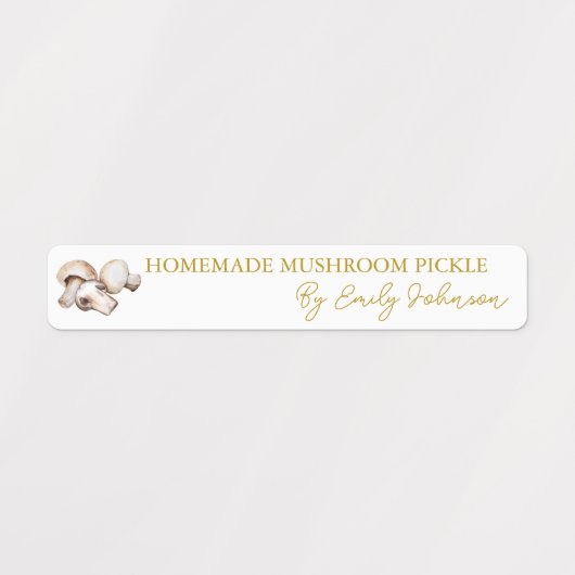 Homemade Mushroom Pickle Thin Label (Design 2)