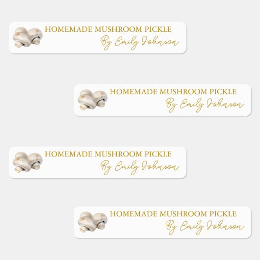 Homemade Mushroom Pickle Thin Label (Groep)