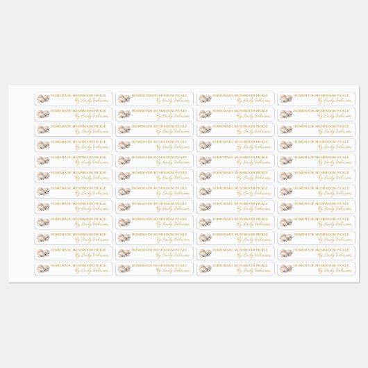 Homemade Mushroom Pickle Thin Label (Vel)