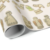 Homemade Natitivity Cookie Ivory Wrapping Paper Cadeaupapier (Rol Hoek)
