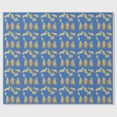 Homemade Natitivity Cookie Wrapping Paper Cadeaupapier (Vlak)