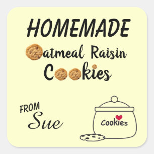 Homemade Oatmeel Raisin Cookie Stickers