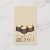 Homemade ohio Buckeye pindakaas Snoep gemaakt door Visitekaartje (Voorkant)