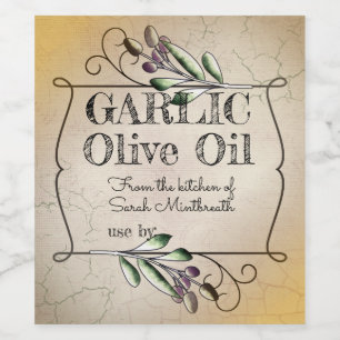 Homemade olijfolie Tuscan  blikveld Wijn Etiket