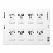 Homemade Olive Oil Label (Full Sheet)