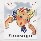 Homemade op 4 juli Partij Firecracker Party Fun Wijn Etiket (Enkel label)