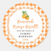 Homemade Orange Biscotti Label (Voorkant)