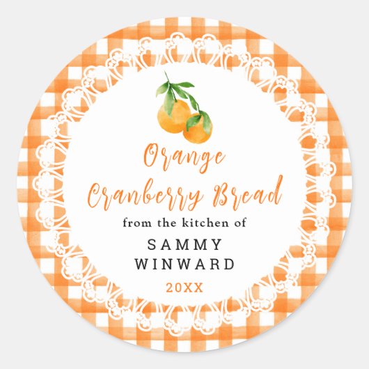 Homemade Orange Cranberry Bread Label (Voorkant)