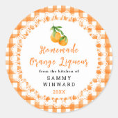 Homemade Orange Liqueur Label (Voorkant)