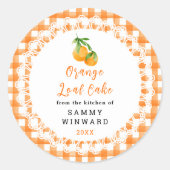 Homemade Orange Loaf Cake Label (Voorkant)