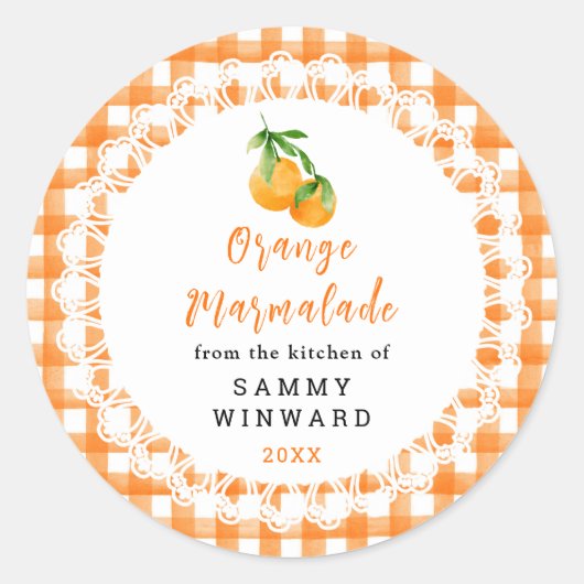 Homemade Orange Marmalade Label (Voorkant)