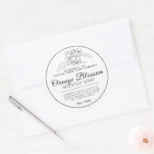 Homemade oranje blossom soap ingrediënt ronde sticker (Envelop)