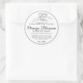 Homemade oranje blossom soap ingrediënt ronde sticker (Tas)