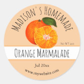 Homemade Oranje Marmalade Jar Labels (Voorkant)