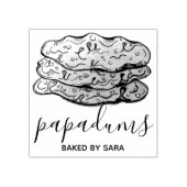 Homemade Papadum Indian Crispy Flatbreads, gebroke Rubberstempel (Afrduk)