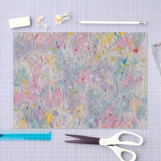 Homemade Paper met kleurrijk pulp-Afbeelding Tissuepapier (Craft)