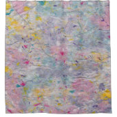 Homemade-papier met kleurrijk pulp-Afbeelding Douchegordijn (Voorkant)