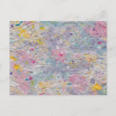 Homemade-papier met kleurrijke pulp-accessoires briefkaart (Voorkant)