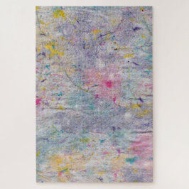 Homemade-papier met kleurrijke pulp-accessoires legpuzzel