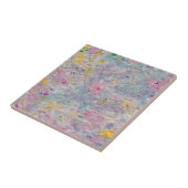 Homemade-papier met kleurrijke pulp-accessoires tegeltje (Zijkant)