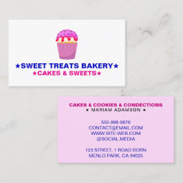Homemade Pastry Chef | Cute Cake Bakery Logo  Visitekaartje