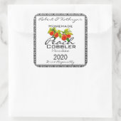 Homemade Peach Cobbler Moonshine - Gepersonaliseer Vierkante Sticker (Tas)
