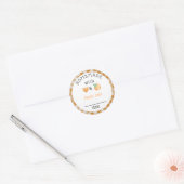 Homemade Peach Jam Gingham Ronde Sticker (Envelop)
