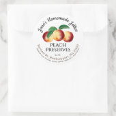  homemade Peach Preserve gelabeld Ronde Sticker (Tas)