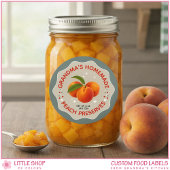 Homemade Peach Preserves Canning Jar Labels