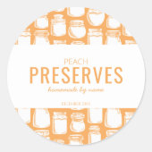 Homemade Peach PReserves Round Sticker (Voorkant)