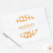 Homemade Peach PReserves Round Sticker (Envelop)