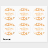 Homemade Peach PReserves Round Sticker (Vel)