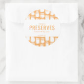 Homemade Peach PReserves Round Sticker (Tas)