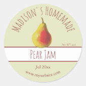 Homemade Pear Jam Labels (Voorkant)