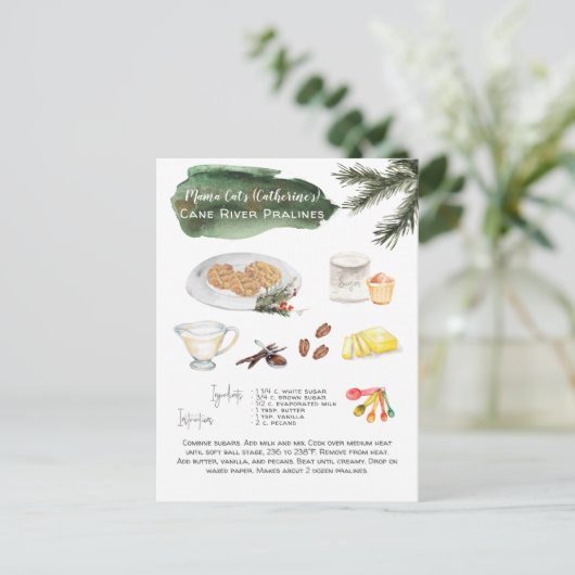 Homemade Pecan Pralines Recipe | Vakantie Briefkaart (Staand voorkant)