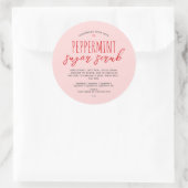 Homemade Peppermint Sugar Scrub Small Business Ronde Sticker (Tas)