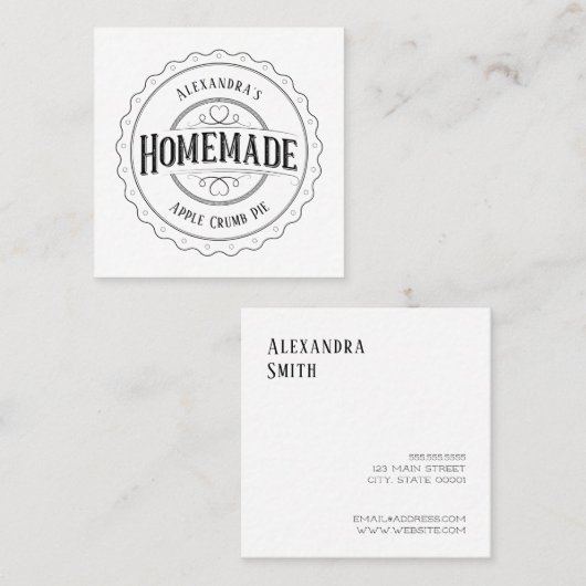 Homemade  Persoonlijke Etiketten Visitekaartjes (Voorkant / Achterkant)