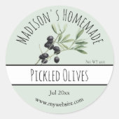 Homemade Picized Olijfetiketten Ronde Sticker (Voorkant)
