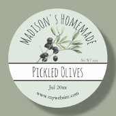 Homemade Picized Olijfetiketten Ronde Sticker
